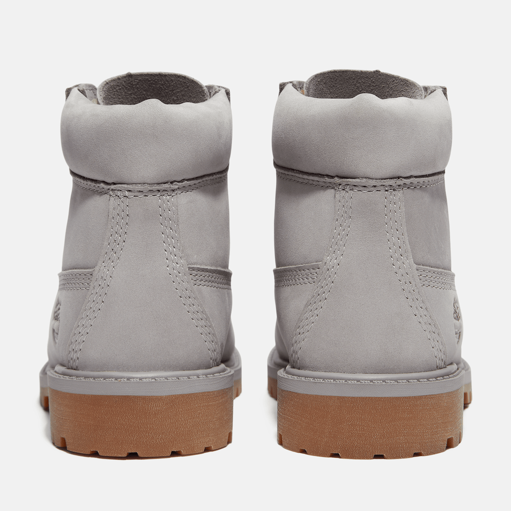 Youth Timberland Premium 6Inch Waterproof Boot TBL Medium Grey Nubuck ALT5