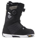 Men’s Judge BOA® Snowboard Boots by DC Shoes, shown in black with gray accents and viewed from the side on a white background. Features include a Dual Zone BOA® Fit System for precise adjustment, textured side panels, and a durable Vibram outsole.
