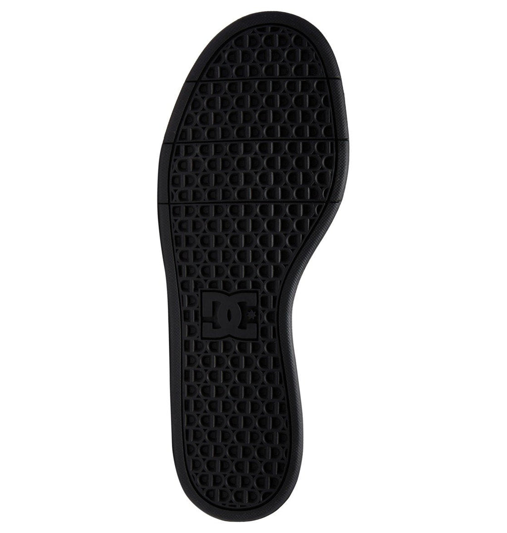 Featuring a black sole with a geometric tread pattern—including circles and hexagons—and the DC Shoes logo in the center, the Men’s Crisis 2 Shoes combine grip and traction with a performance cup sole for durability and support. These affordable skate shoes from DC Shoes offer a modern look alongside practical features.