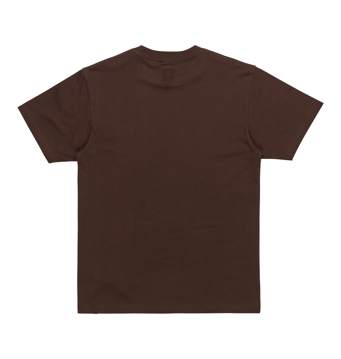 The Men's DC Star Pocket Tee by DC Shoes is shown from the back on a white background. This plain brown short-sleeve skate tee has no visible logos or designs and is crafted from soft cotton for all-day comfort.