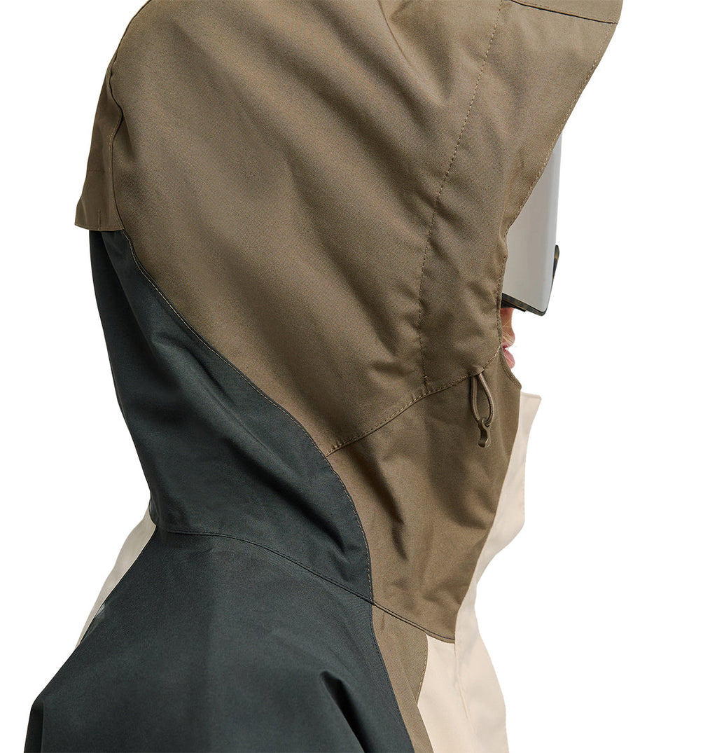 A person wearing the DC Shoes Everfrost Jacket and large reflective sunglasses is shown in profile against a white background.