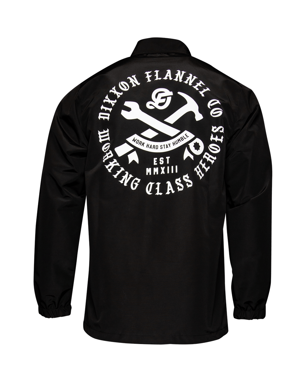 White Working Class Coaches Jacket - Black