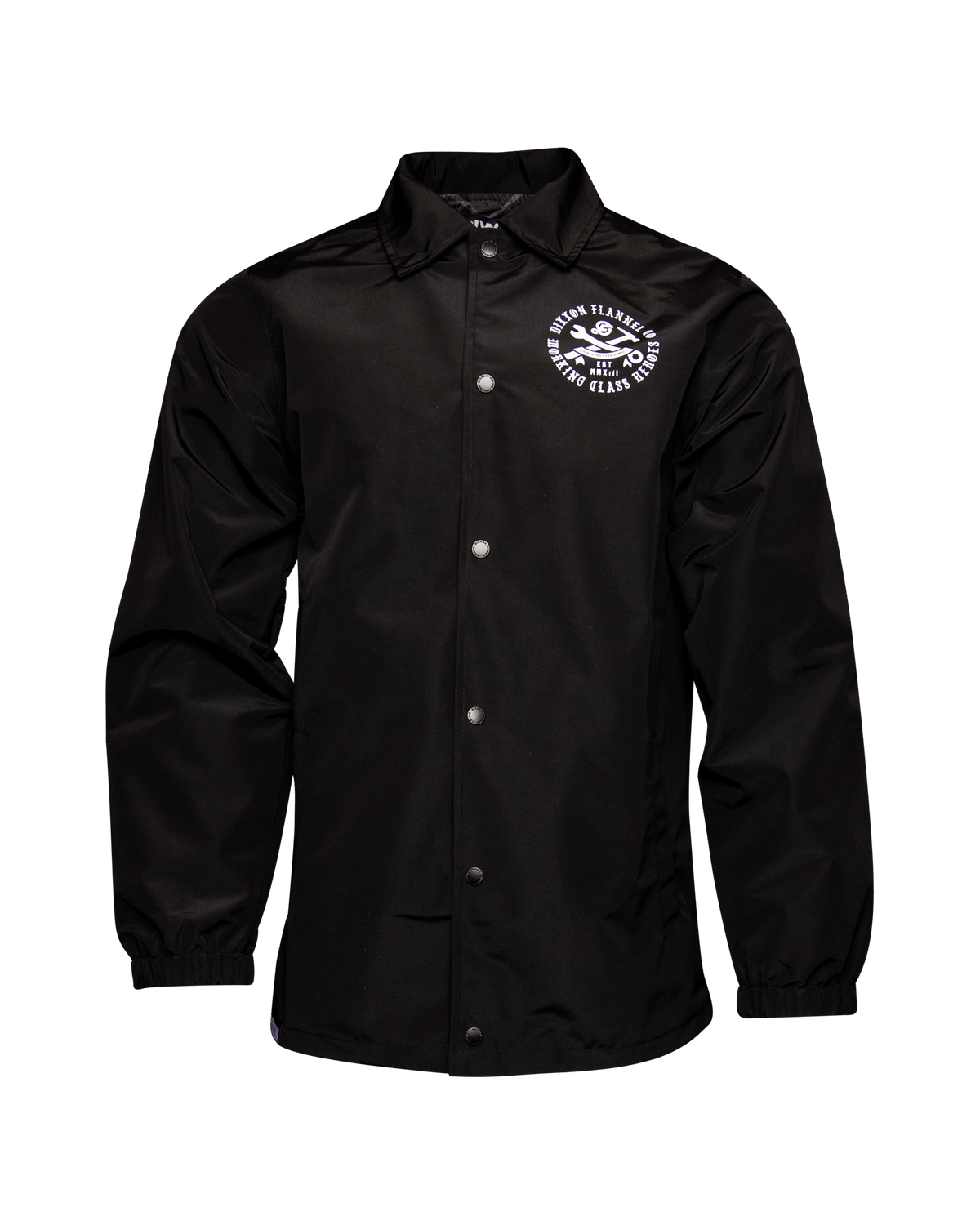 White Working Class Coaches Jacket - Black