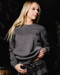 Women's Pocket Crewneck Sweatshirt - Heather Charcoal